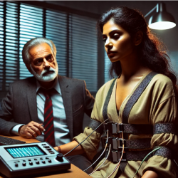 Couple undergoing a polygraph test for relationship clarity